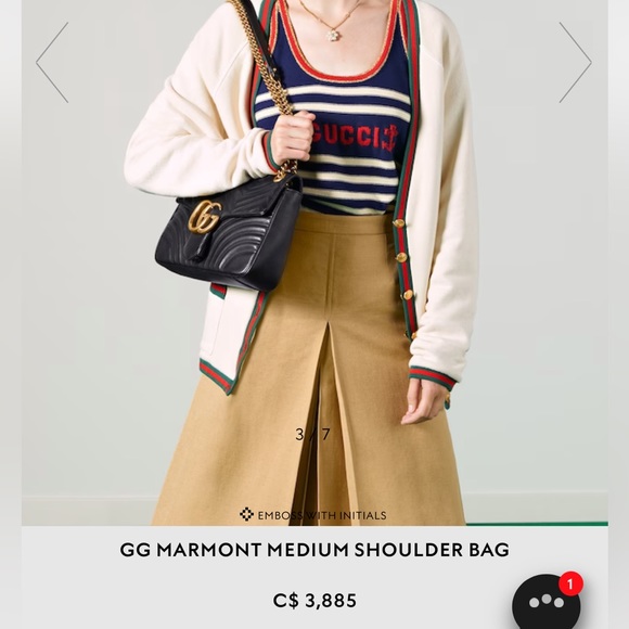 White, Gucci flap bag. Cute summer bag! Authentic. - Picture 7 of 7